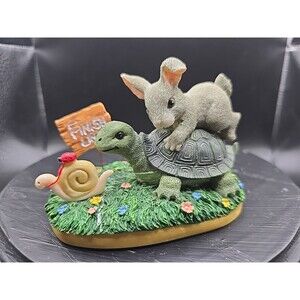 Vintage Charming Tails "Steady Wins The Race" Fitz & Floyd 89/716 Rabbit/Turtle